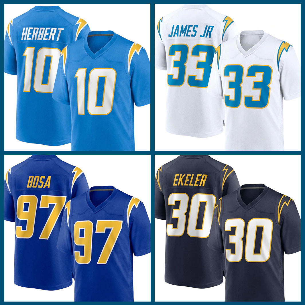 Los Angeles Chargers NFL 10 Justin Herbert American football Jersey 33 Derwin James 97 Joey Bosa 30 Austin Ekeler 70 Rashawn Slater 55 Junio, Black;red
Los Angeles Chargers NFL 10 Justin Herbert American football Jersey 33 Derwin James 97 Joey Bosa 30 Austin Ekeler 70 Rashawn Slater 55 Junio, Black;red