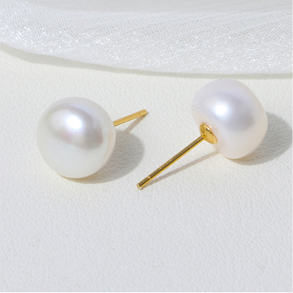 S925 Sterling Silver Pearl Stud Earring Prevent Allergy Earrings for Women Gril Gift Freshwater Natural Pearls