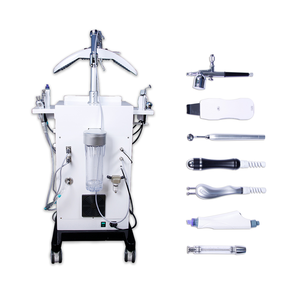 8 In 1 PDT Hydro microdermabrasion Facial Skin care deep cleansing Oxy-spray jetPeel Water Oxygen facial bubble machine