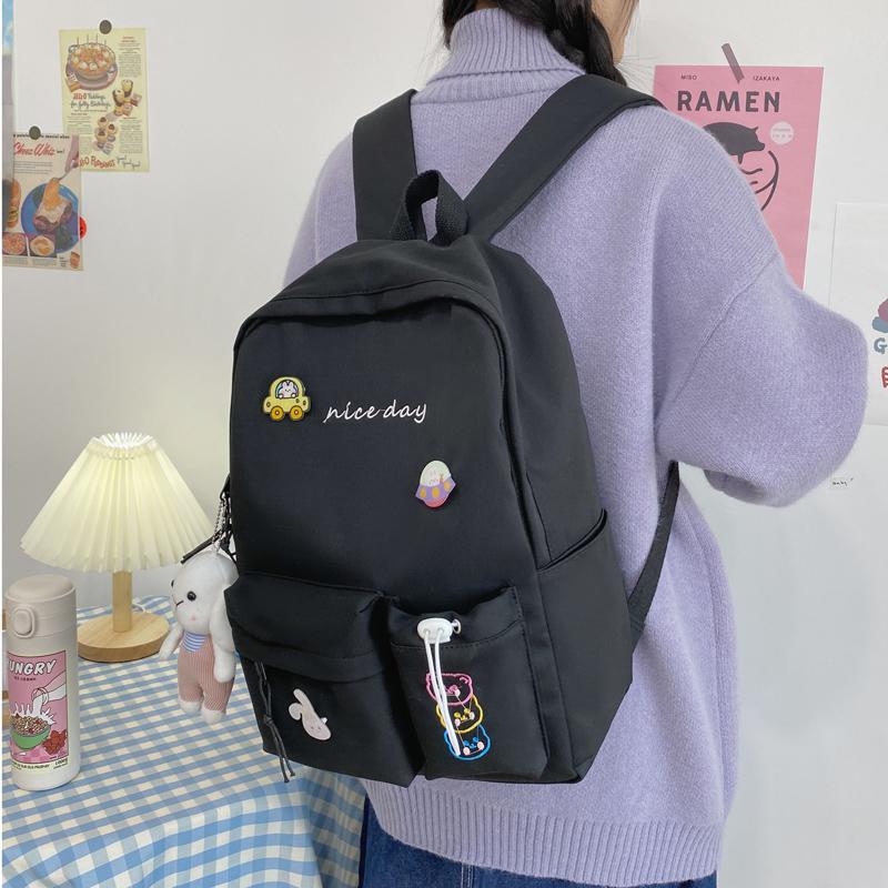 Primary School Cute Backpack Women 2021 New Cartoon Printed School Bags for Teenage Girls Waterproof Travel Backpacks Ladies, Beige without toy
Primary School Cute Backpack Women 2021 New Cartoon Printed School Bags for Teenage Girls Waterproof Travel Backpacks Ladies, Beige without toy