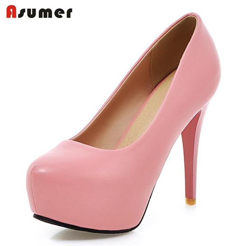Asumer New platform shoes women pumps solid shallow party shoes four seasons thin high heels single elegant contracted, Beige
Asumer New platform shoes women pumps solid shallow party shoes four seasons thin high heels single elegant contracted, Beige