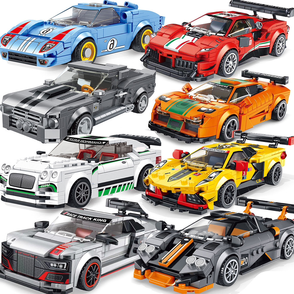 

Technic City Racing Car Racer Building Blocks Speed Champion Sports Car Creator Moc Brick Kits Educational Toys For Children Q0123