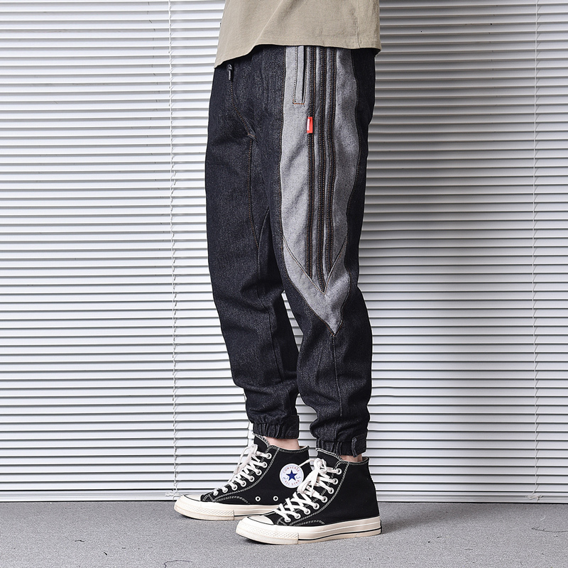 2021 New Japanese Style Fashion Loose Fit Stripe Designer Denim Cargo Pants Hombre Harem Trousers Streetwear Hip Hop Jeans Men 4ng8, Black
2021 New Japanese Style Fashion Loose Fit Stripe Designer Denim Cargo Pants Hombre Harem Trousers Streetwear Hip Hop Jeans Men 4ng8, Black