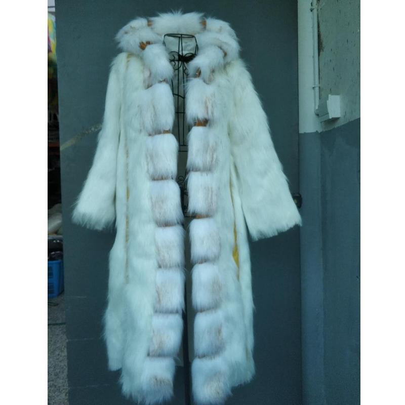 Faux Fur Winter Coat For Women, Warm X-Long Plus Size Hooded Loose Open Sleeveless - Fashion