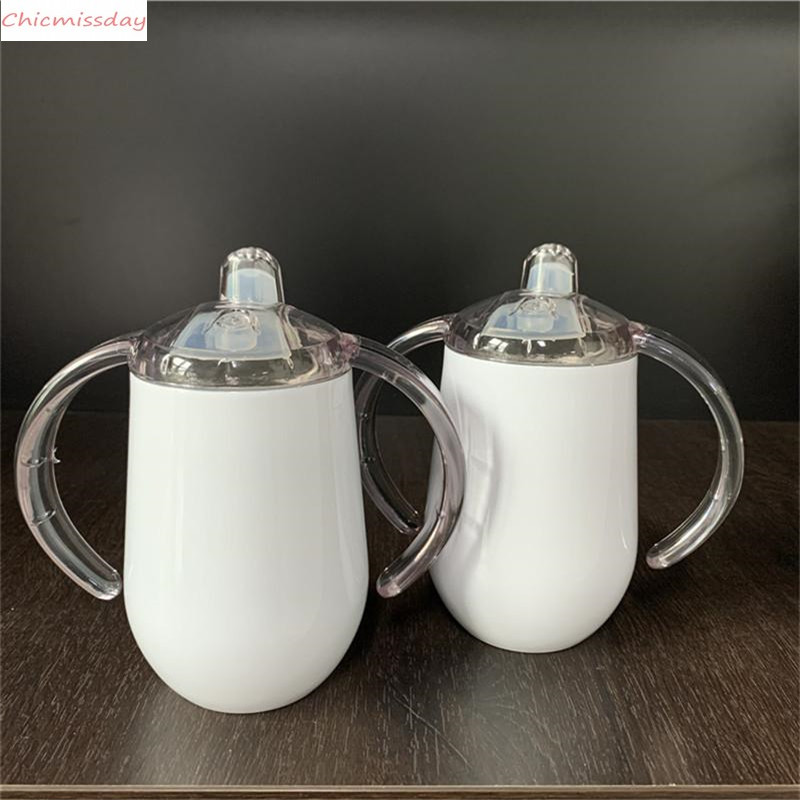 10oz Sublimation Sippy Cups 10oz White Baby Bottle with Handle Stainless Steel Kids Drinking Tumbler For Newborn Gifts Milk Mug by sea ship
10oz Sublimation Sippy Cups 10oz White Baby Bottle with Handle Stainless Steel Kids Drinking Tumbler For Newborn Gifts Milk Mug by sea ship