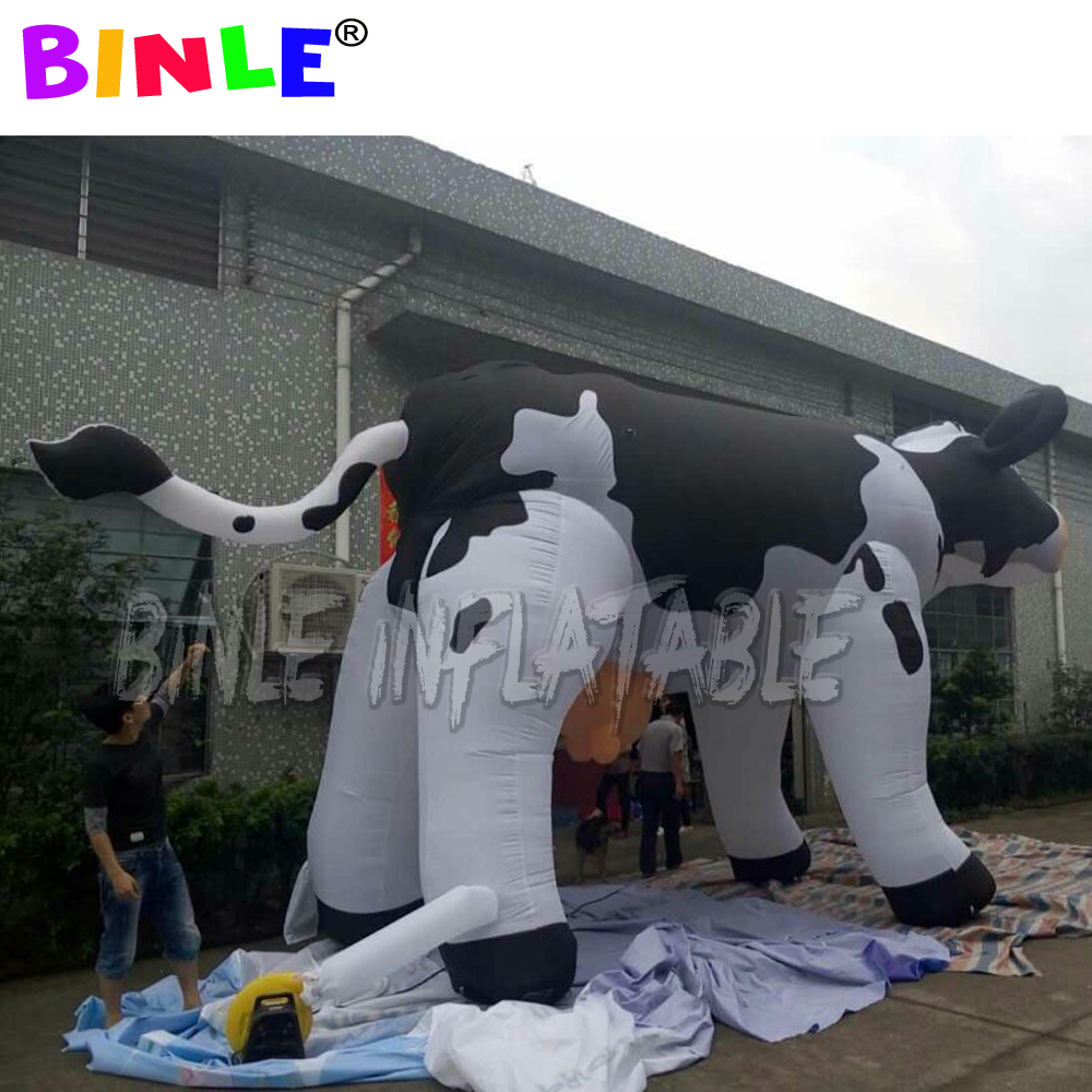 custom made 6mL giant inflatable milk cow advertising cattle inflatables animals for events decor