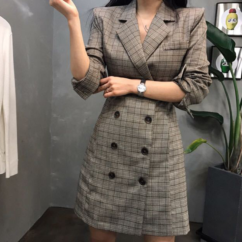 women long sleeve slim blazers jackets vintage double breasted female slim long blazers casual office lady outwears, Black;gray
women long sleeve slim blazers jackets vintage double breasted female slim long blazers casual office lady outwears, Black;gray