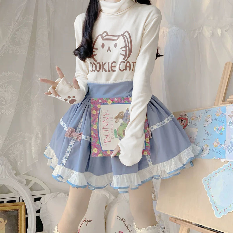 Kawaii Cute Print Tshirt Women Spring 2021 Fashion Women Turtleneck T Shirt Japanese Long Sleeve Tops Kawaii Graphic Tees, White
Kawaii Cute Print Tshirt Women Spring 2021 Fashion Women Turtleneck T Shirt Japanese Long Sleeve Tops Kawaii Graphic Tees, White
