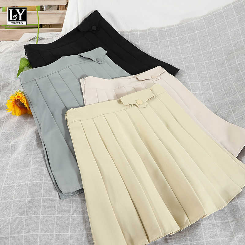 LY VAREY LIN Summer Women Sweet Solid Color Black High Waist Mini Skirts Female Casual Slim A-line Pleated 210526
LY VAREY LIN Summer Women Sweet Solid Color Black High Waist Mini Skirts Female Casual Slim A-line Pleated 210526