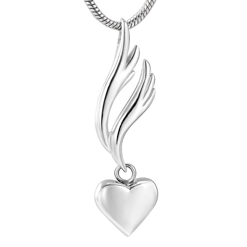 Pendant Necklaces Angel Wing Heart Charm Cremation Necklace Stainless Steel Ashes Keepsake Holder Memorial Urn Jewelry For Women Girl
Pendant Necklaces Angel Wing Heart Charm Cremation Necklace Stainless Steel Ashes Keepsake Holder Memorial Urn Jewelry For Women Girl