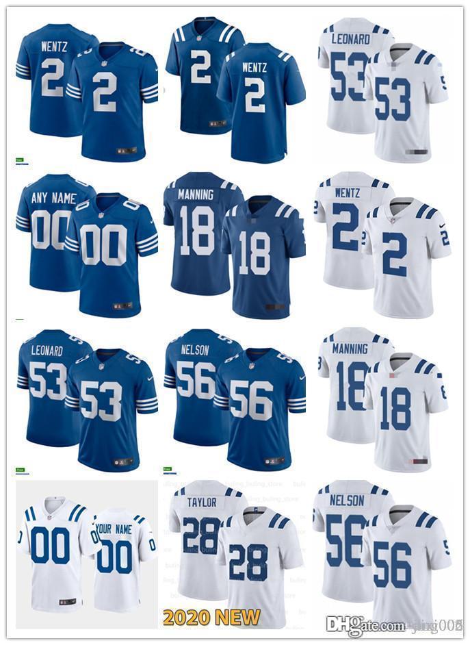 Men Women Youth IndianapolisColts56 Quenton Nelson 53 Darius Leonard 18 Peyton Manning 2 Carson Wentz custom Football Jersey, Colour
Men Women Youth IndianapolisColts56 Quenton Nelson 53 Darius Leonard 18 Peyton Manning 2 Carson Wentz custom Football Jersey, Colour