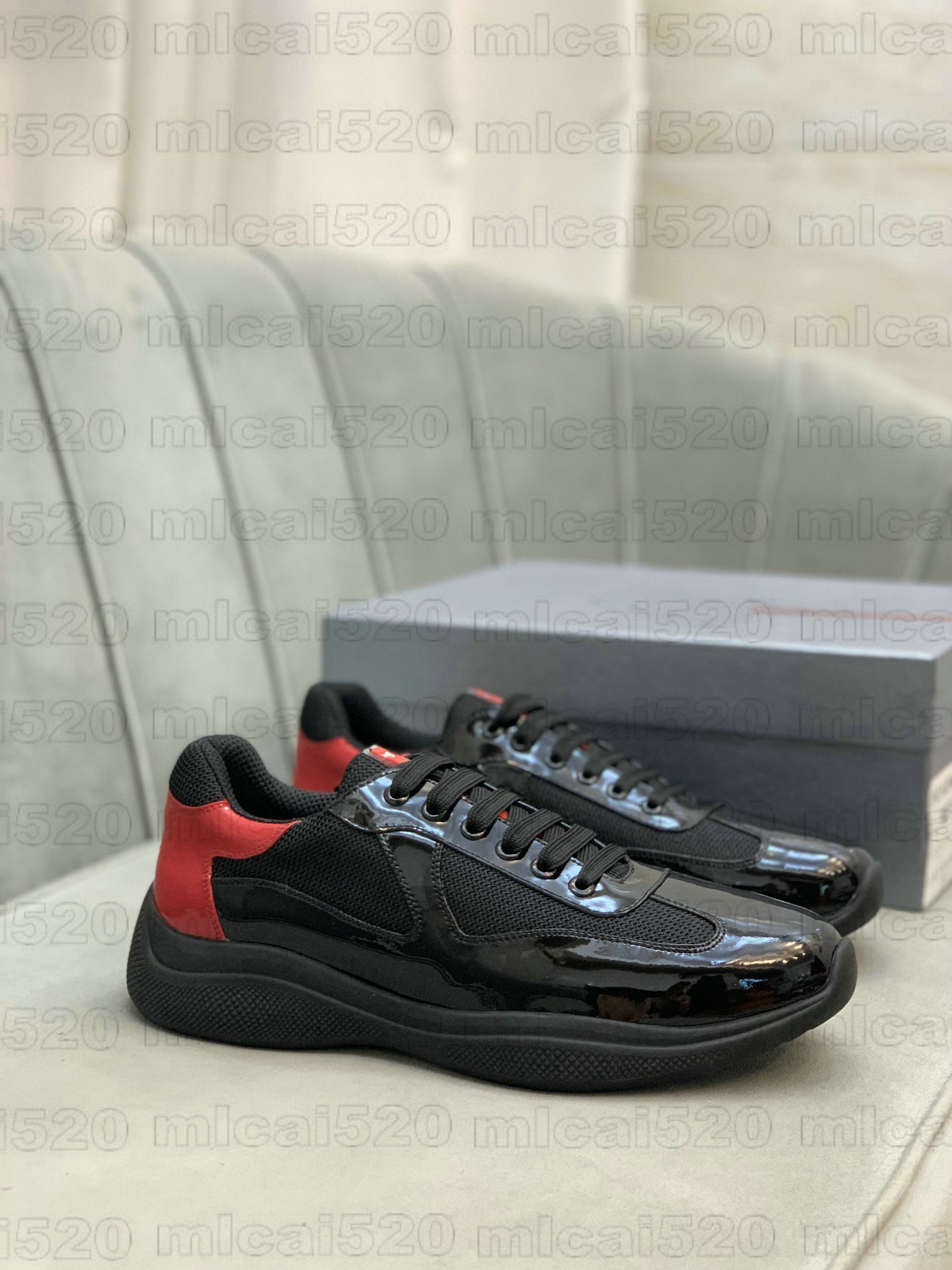 2021 Men America Cup Shoes Designer Sneakers Top Patent Leather Flat Trainers Black Blue Mesh Lace-up Nylon Casual Shoes Outdoor Shoe, Color 06
2021 Men America Cup Shoes Designer Sneakers Top Patent Leather Flat Trainers Black Blue Mesh Lace-up Nylon Casual Shoes Outdoor Shoe, Color 06