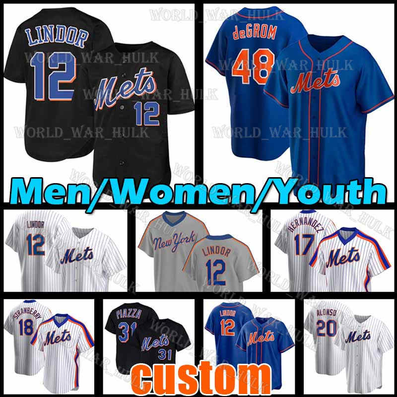 12 Francisco Lindor Jersey Custom Men Youth Women 48 Jacob deGrom Baseball 20 Pete Alonso 18 Darryl Strawberry Keith Hernandez Mike Piazza, Men custom retro jersey(dadouhui)
12 Francisco Lindor Jersey Custom Men Youth Women 48 Jacob deGrom Baseball 20 Pete Alonso 18 Darryl Strawberry Keith Hernandez Mike Piazza, Men custom retro jersey(dadouhui)