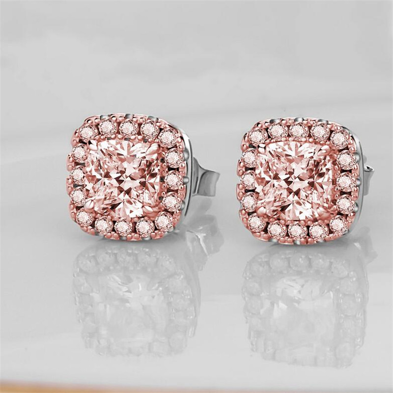 Sterg Sier Topaz Stud Earrings | Exquisite Wedding Jewelry Gift
