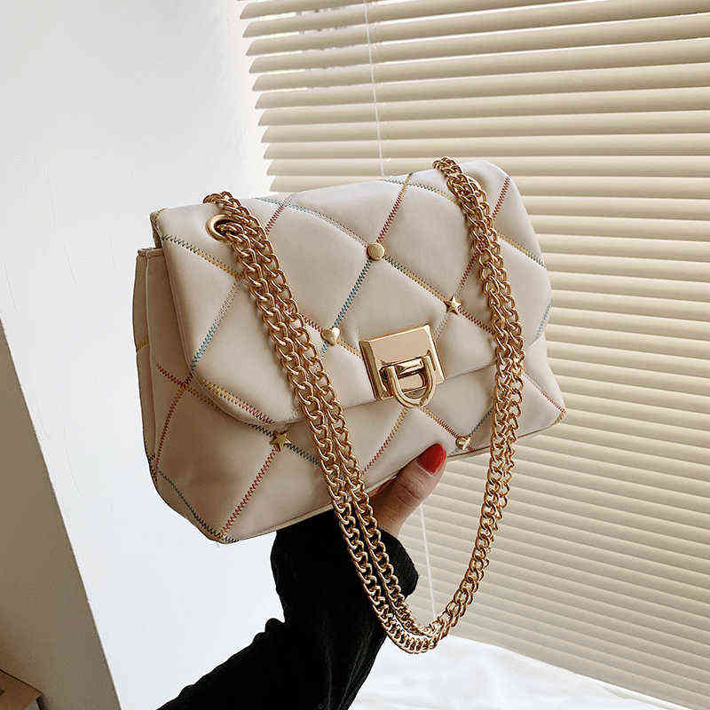 Fashion Chain Purses Handbags Women Shoulder Crossbody Bags 2022 New Lattice Messenger Bags Ladies Casual Tote High Quality H1215, Khaki
Fashion Chain Purses Handbags Women Shoulder Crossbody Bags 2022 New Lattice Messenger Bags Ladies Casual Tote High Quality H1215, Khaki