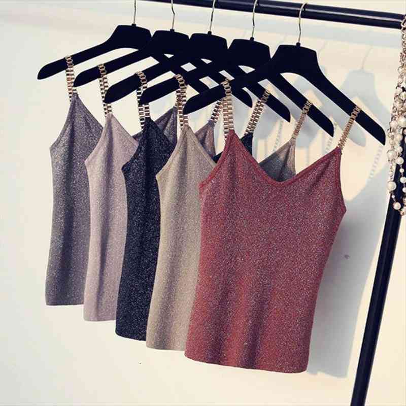 Women Tank Tops Sexy Club Women Spaghetti Camisole Metal Strap Sexy V-neck Sweater Thin Bright Mesh Glitter Bling, White
Women Tank Tops Sexy Club Women Spaghetti Camisole Metal Strap Sexy V-neck Sweater Thin Bright Mesh Glitter Bling, White