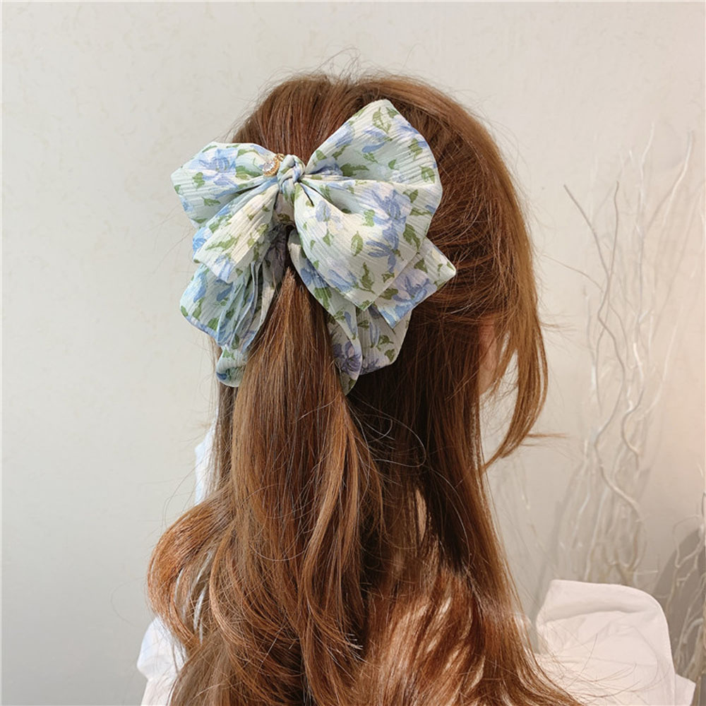 Korea Style Hairpin Sweet Vertical Clip Cute Chiffon Floral Bow Banana Clip Ponytail Holder Women Fashion Hair Accessories, Golden;silver
Korea Style Hairpin Sweet Vertical Clip Cute Chiffon Floral Bow Banana Clip Ponytail Holder Women Fashion Hair Accessories, Golden;silver