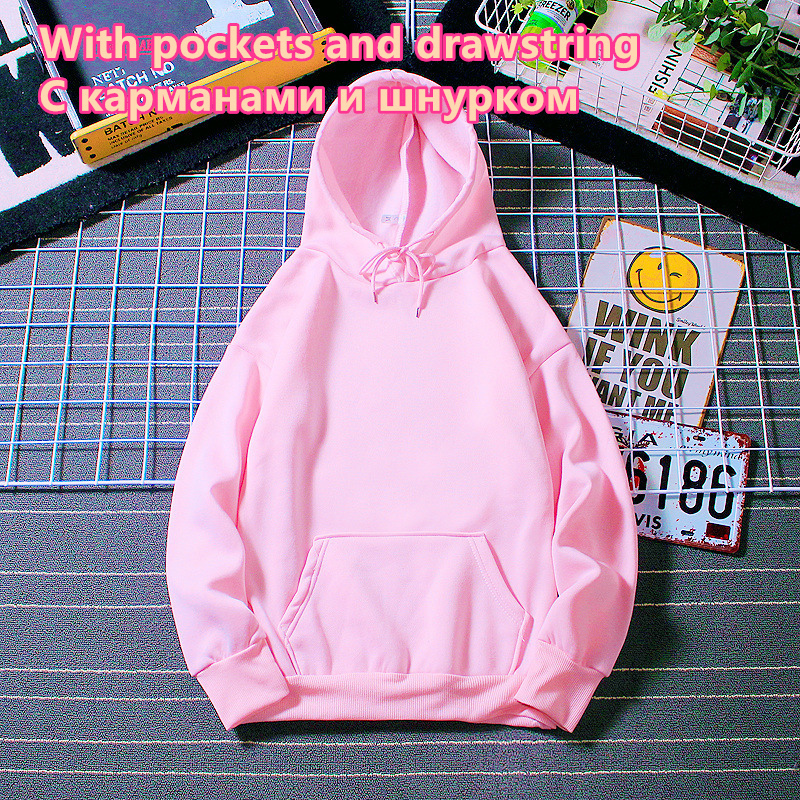 Plus Velvet Oversize Hoodies Women Spring Autumn Female Loose Casual Pullover Hoodied Solid Color Hoodies Sweatshirts Tops 201113