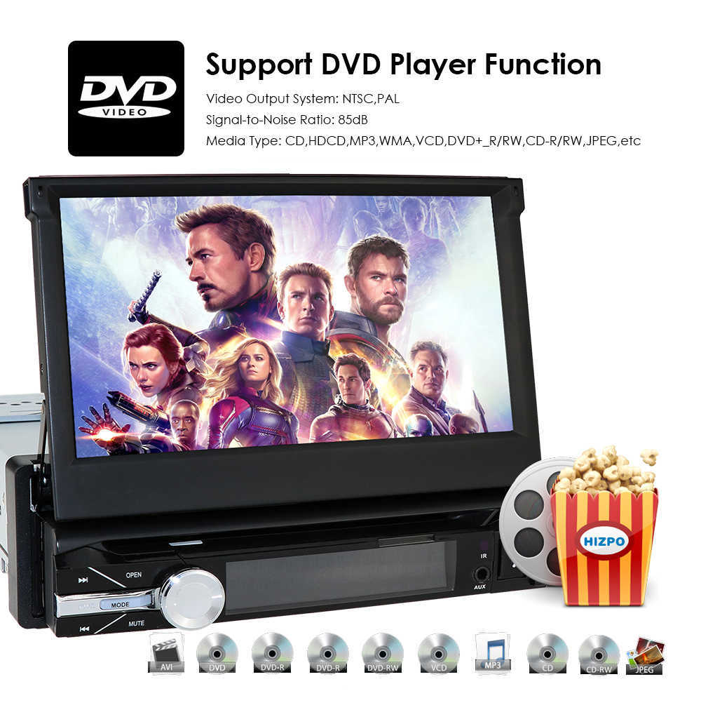 Backup Camera+GPS Single 1 Din Car Audio Stereo Radio HD DVD Player Bluetooth 8G SD Map Card Multimedia Automotivo SWC DAB+