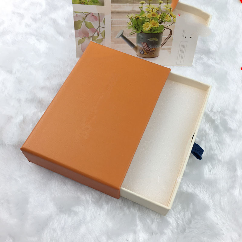 Top Orange Gift Drawer Boxes Drawstring Cloth Bags Display Retail Packaging for Fashion Jewelry Necklace Bracelet Earring Keychain Pendant Ring box
