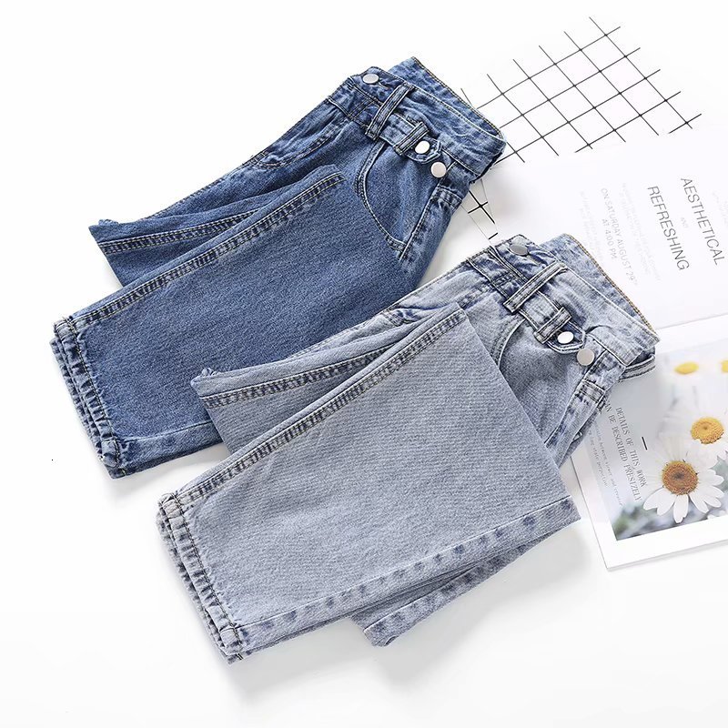 jeans m2464 - korean women's 2021 spring and autumn high waist adjustable five button harem pants, Blue
jeans m2464 - korean women's 2021 spring and autumn high waist adjustable five button harem pants, Blue