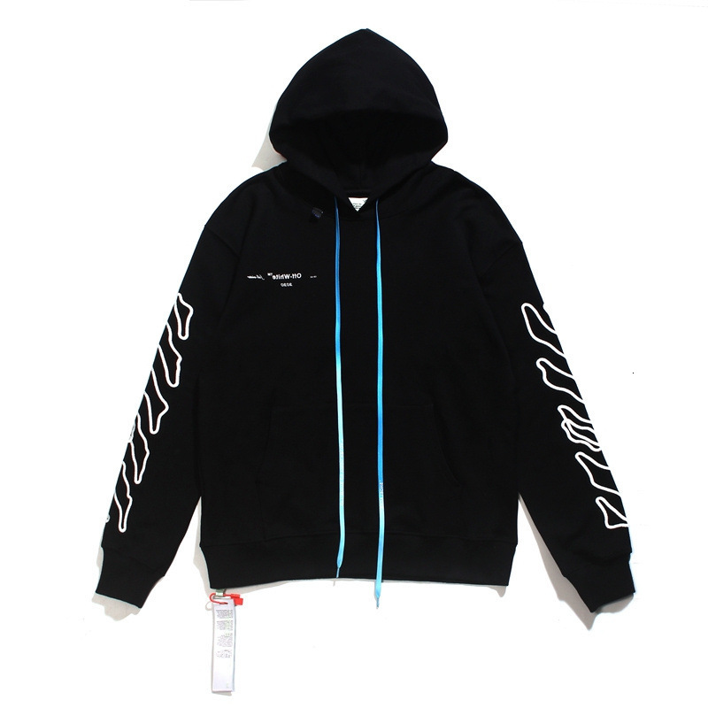 Off And White Men's Women's Embroidered Cotton Terry Long Sleeve Hooded Sweater, Black
Off And White Men's Women's Embroidered Cotton Terry Long Sleeve Hooded Sweater, Black