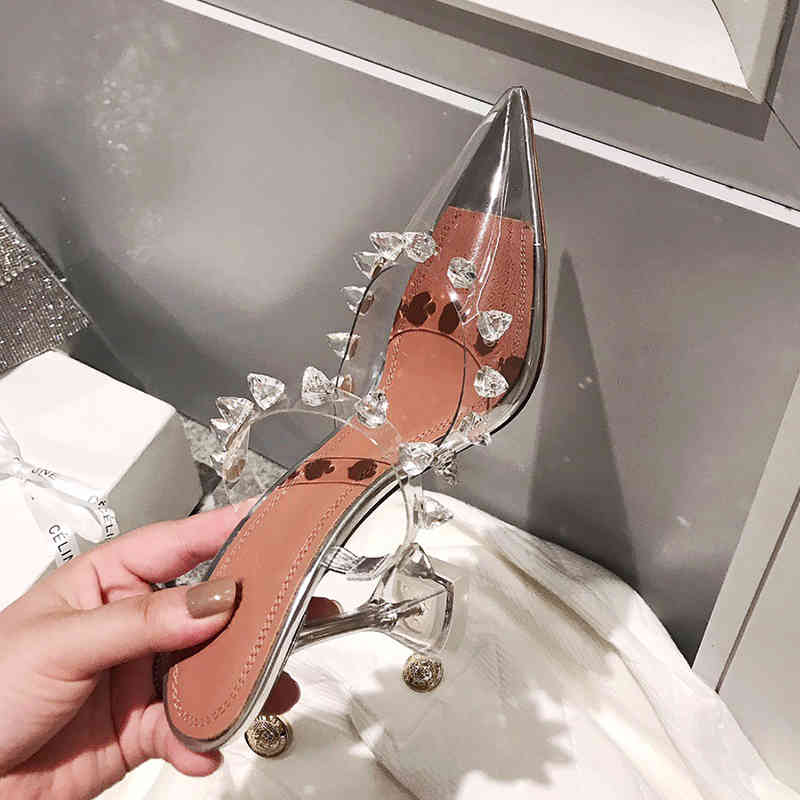 2021 Star style Rivet Transparent PVC Cup Heeled Women Sandals Fashion Stiletto High heels Summmer Shoes Female Pumps Sandals K78, Silver 4.5cm heels
2021 Star style Rivet Transparent PVC Cup Heeled Women Sandals Fashion Stiletto High heels Summmer Shoes Female Pumps Sandals K78, Silver 4.5cm heels