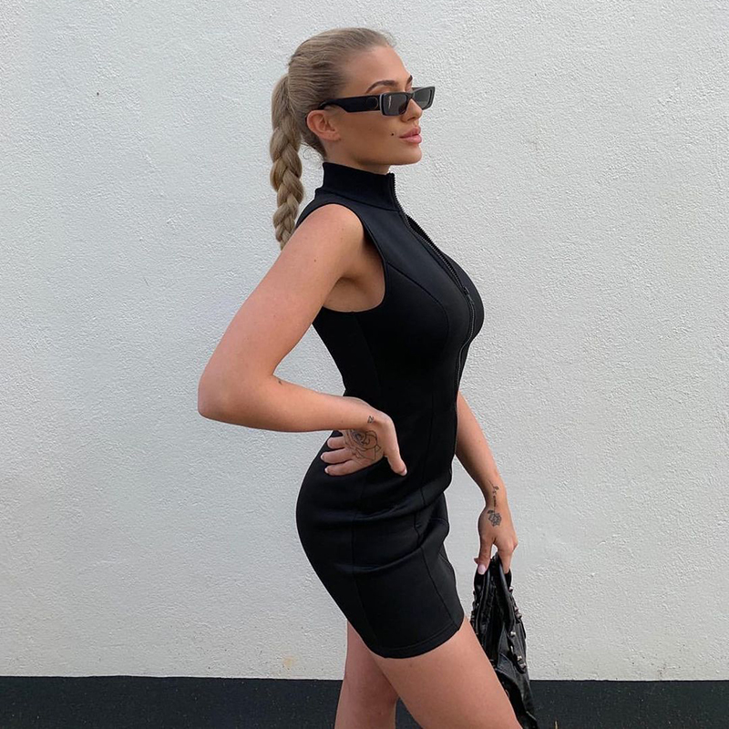 Punk Black Dress Harajuku Buckle Belt High Waist Dress High Street Bodycon Sleeveless Goth Dresses Women Party Outfits, Black;gray
Punk Black Dress Harajuku Buckle Belt High Waist Dress High Street Bodycon Sleeveless Goth Dresses Women Party Outfits, Black;gray