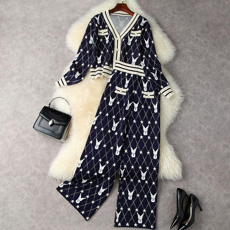 Women's Two Piece Pants Knitted Pant Suits 2021 Clothing Autumn Winter V-Neck Single Breasted Loose Cardigan + High Waist Trousers 2PCS Set, White
Women's Two Piece Pants Knitted Pant Suits 2021 Clothing Autumn Winter V-Neck Single Breasted Loose Cardigan + High Waist Trousers 2PCS Set, White