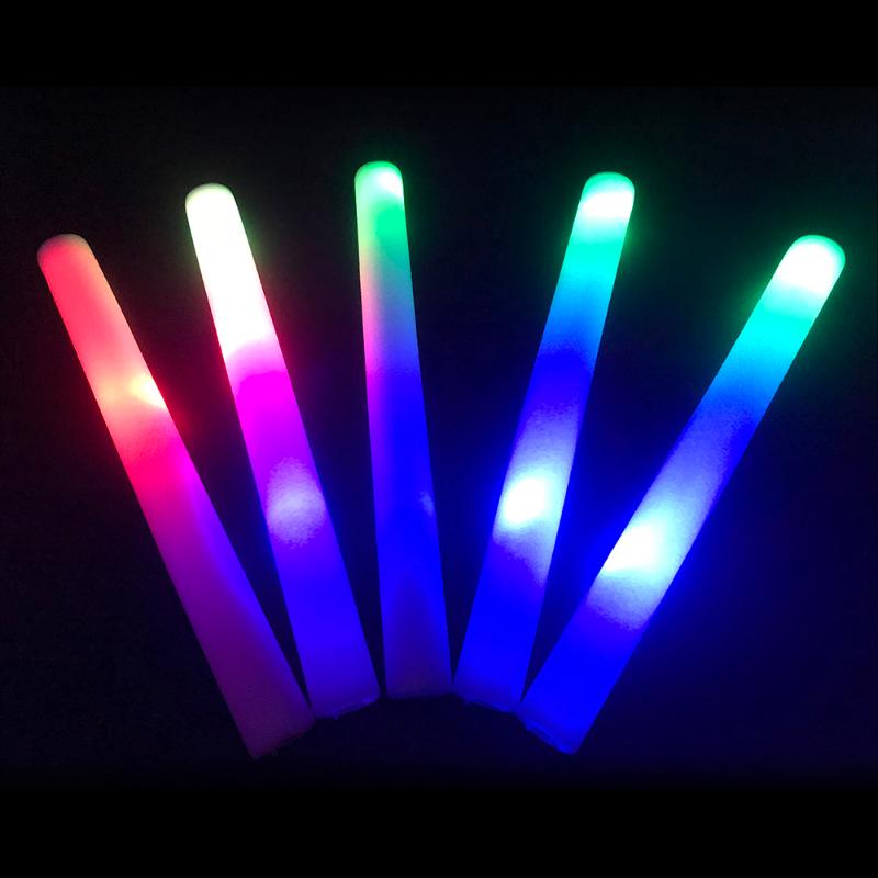 Party Decoration 12/15/24/30/60/90Pcs Glow Sticks RGB LED Lights In The Dark Fluorescence Light For Wedding Concert Festival