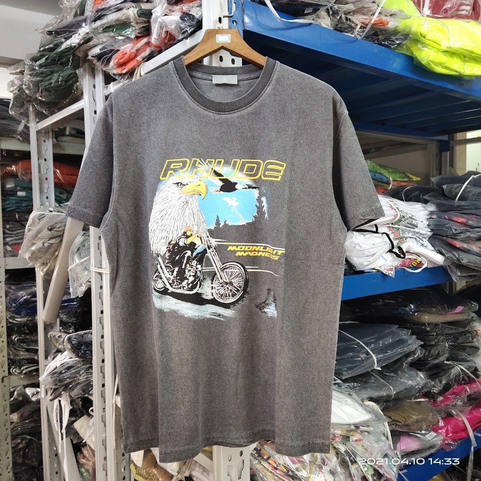 Factory Outlet Rhude European and American Fashion Hip Hop Men's Spring Motorcycle Eagle Vintage Short Sleeve T-shirt Couple Loose Backing, Gray
Factory Outlet Rhude European and American Fashion Hip Hop Men's Spring Motorcycle Eagle Vintage Short Sleeve T-shirt Couple Loose Backing, Gray