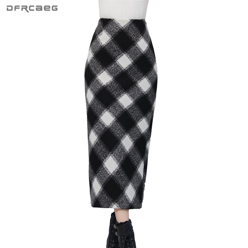 Skirts High Waist Plaid Wool Long For Women 2021 Winter Fashion Vintage Woolen Pencil Skirt Casual Warm Saias Longa Femme, Black plaid
Skirts High Waist Plaid Wool Long For Women 2021 Winter Fashion Vintage Woolen Pencil Skirt Casual Warm Saias Longa Femme, Black plaid