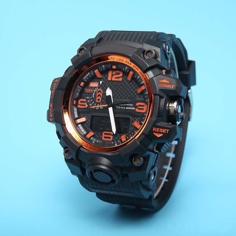 Ordinary 1000 leisure sports men's quartz digital waterproof LED watch accurate world time, Slivery;brown
Ordinary 1000 leisure sports men's quartz digital waterproof LED watch accurate world time, Slivery;brown