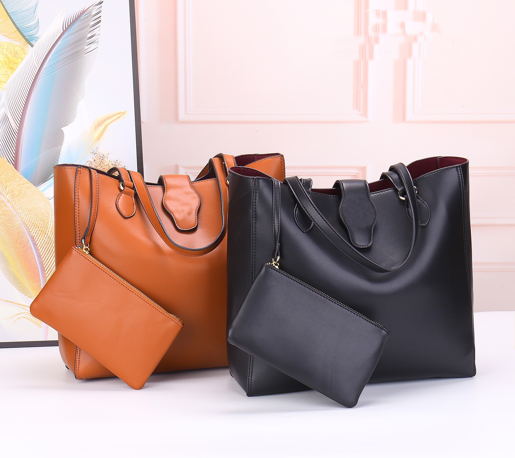 New luxury women handbags lady designer composite clutch bags large capacity black brown tote female purse wallet, No bags
New luxury women handbags lady designer composite clutch bags large capacity black brown tote female purse wallet, No bags