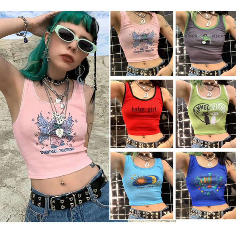 Women T Shirts 2021 Designer New Tops Tight Navel Vest Fashion Casual Clothes Round Neck Sleeveless T Shirts, Green
Women T Shirts 2021 Designer New Tops Tight Navel Vest Fashion Casual Clothes Round Neck Sleeveless T Shirts, Green