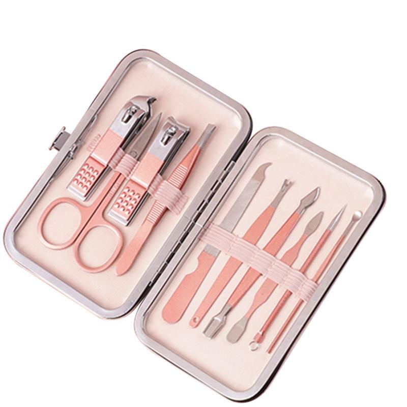 18/10pcs Nail Clippers Sets High Precision Stainless Steel Nail Cutter Pedicure Kit File Scissors and Clipper MP8