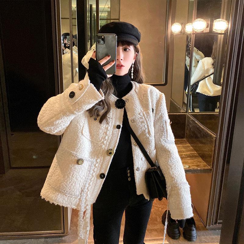 Women' Jackets European-style White Short Coat Female Fashion Models Thick Long Sleeve Ladies Temperament Small Fragrant Wind Jacket, Black
Women' Jackets European-style White Short Coat Female Fashion Models Thick Long Sleeve Ladies Temperament Small Fragrant Wind Jacket, Black