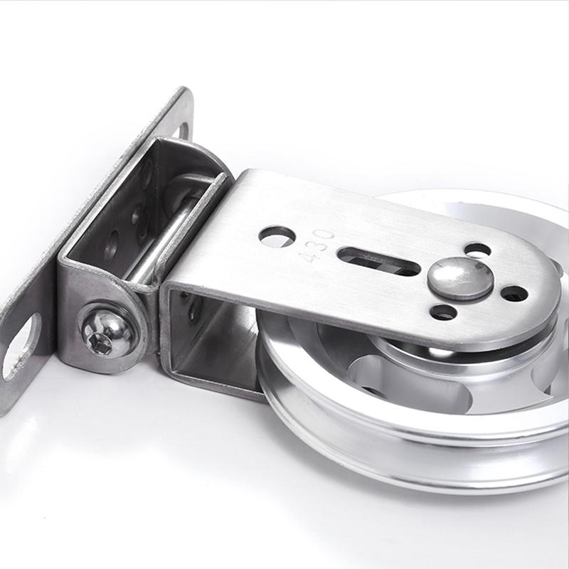Accessories Wall Mounted Fitness Pulley Cable Machine System Equipment Rotating Silent Bearing Wheel With Screw For Gym Home Load Attachment