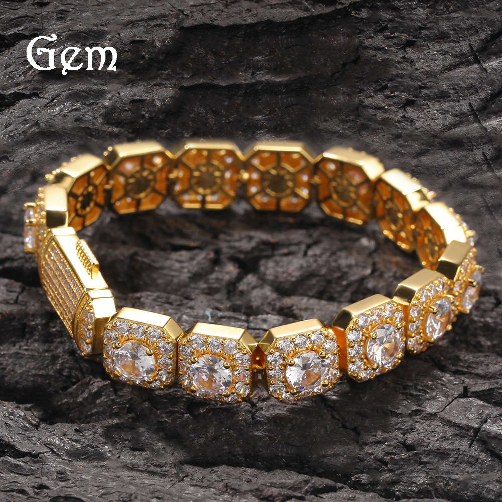 Hip hop Bracelet high quality micro inlaid zircon geometric 12.5mm rock candy Bracelet trend hiphop accessories
Hip hop Bracelet high quality micro inlaid zircon geometric 12.5mm rock candy Bracelet trend hiphop accessories