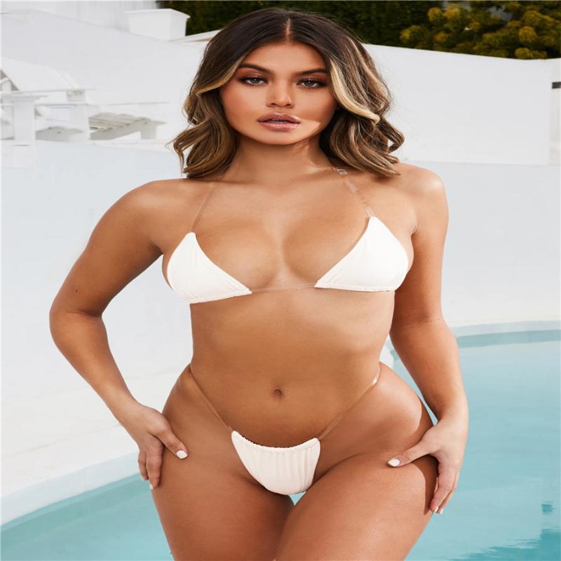 Bikinis Set Summer 2021 Women' Ladies Bikini Solid Color Swimsuits Swimwear Transparent Strap Beach
Bikinis Set Summer 2021 Women' Ladies Bikini Solid Color Swimsuits Swimwear Transparent Strap Beach
