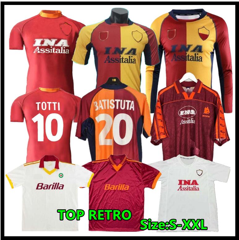 95 96 ROMA RETRO soccer jersey 00 01 02 TOTTI Classic BATISTUTA Candela Football shirt Vintage 2002 Maglia da NAKATA 88 89 90 91 92 93 94, Black
95 96 ROMA RETRO soccer jersey 00 01 02 TOTTI Classic BATISTUTA Candela Football shirt Vintage 2002 Maglia da NAKATA 88 89 90 91 92 93 94, Black