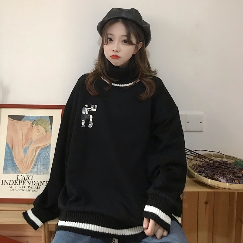 4XL oversize velvet Autumn winter loose large size Korean style sweatshirt women clothes coat long sleeve harajuku hoodies 201103
