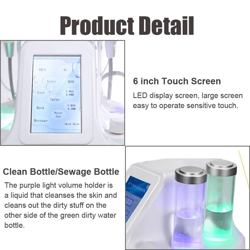 12 In 1 Hydra Dermabrasion RF BIO Light Spa Facial Machine Water Jet Hydro Diamond Peeling Microdermabrasion Beauty Device