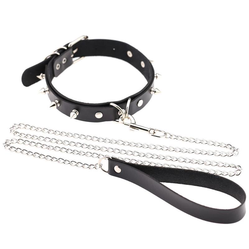 Chokers Black Leather Choker Female Collar For Women Goth Punk Chain Harajuku Necklace Sexy Spike Chocker Bondage Cosplay Gothic Jewelry
Chokers Black Leather Choker Female Collar For Women Goth Punk Chain Harajuku Necklace Sexy Spike Chocker Bondage Cosplay Gothic Jewelry