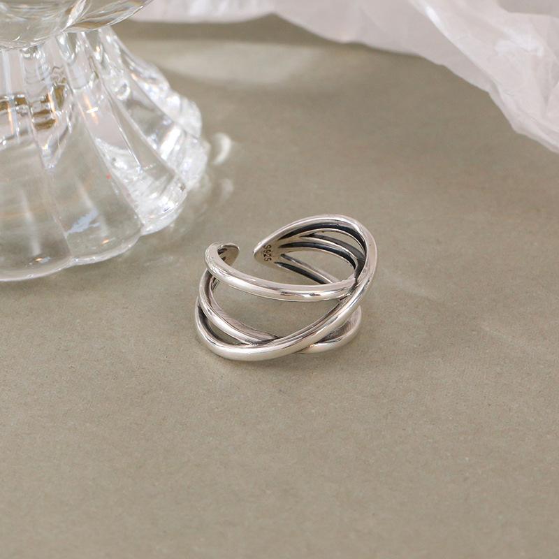 Cluster Rings Real 100% S925 Sterling Silver Multi-layer For Women Fine Jewelry, Vintage Cross Ring Female Party Fashion Accessories, Golden;silver
Cluster Rings Real 100% S925 Sterling Silver Multi-layer For Women Fine Jewelry, Vintage Cross Ring Female Party Fashion Accessories, Golden;silver