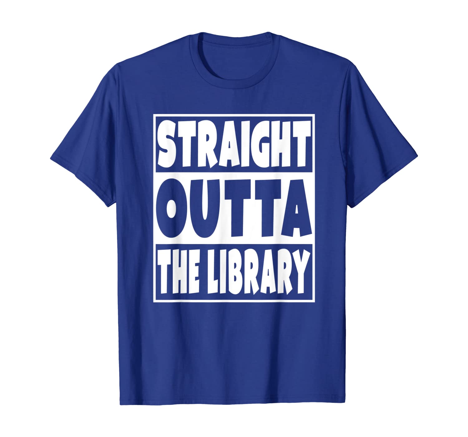 Straight Outta The Library T-Shirt Funny Librarian Gift, White;black