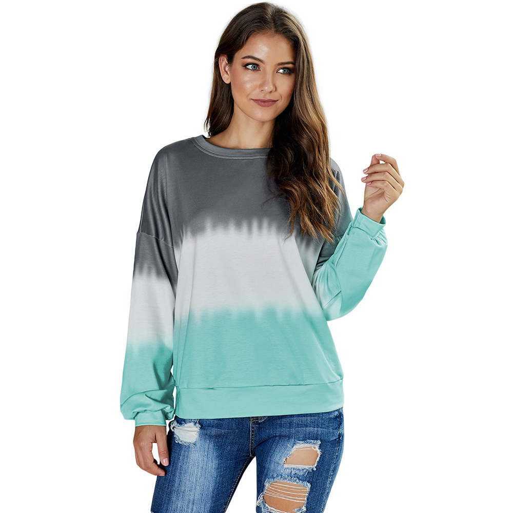Women's autumn new European and American sweaters, round neck, long sleeves, loose all-match blouse 252310 201028
