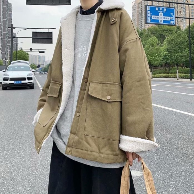 2021 New Winter Thick Lamb Wool Jacket Men's Warmth Fashion Retro Lapel Men Wild Loose Korean Short Coat Mens Clothes -2xl M1lr, Black
2021 New Winter Thick Lamb Wool Jacket Men's Warmth Fashion Retro Lapel Men Wild Loose Korean Short Coat Mens Clothes -2xl M1lr, Black