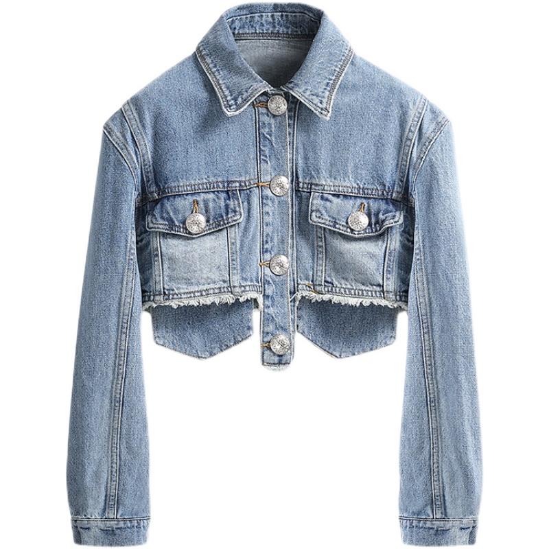 2021 Autumn Fashion design women' cool denim jeans long sleeve short high waist coat jacket casual casacos SML, Blue
2021 Autumn Fashion design women' cool denim jeans long sleeve short high waist coat jacket casual casacos SML, Blue