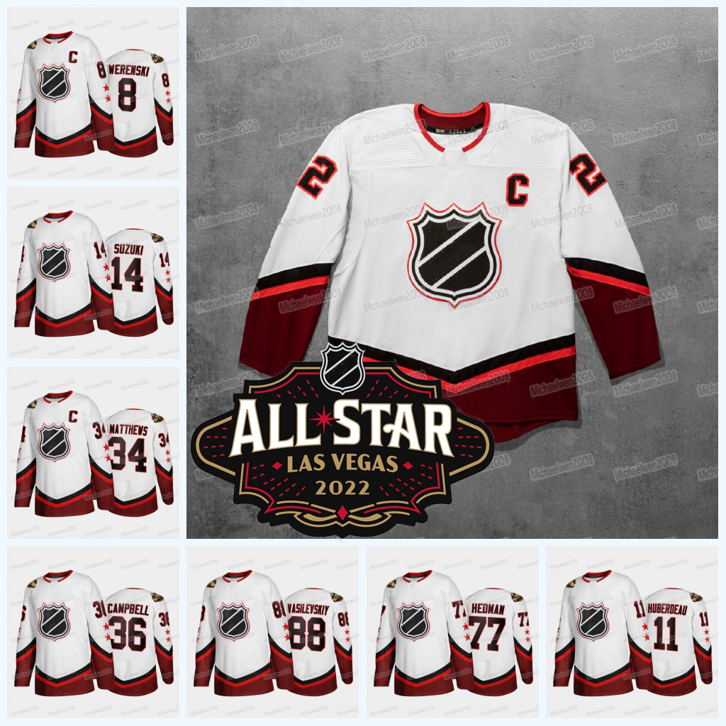 Auston Matthews 2022 All-Star Hockey Jersey Adam Fox Alex Ovechkin Chris Kreider Andrei Vasilevskiy Patrice Bergeron Victor Hedman Jack Campbell Frederik Andersen, Men (2022 all star patch)
Auston Matthews 2022 All-Star Hockey Jersey Adam Fox Alex Ovechkin Chris Kreider Andrei Vasilevskiy Patrice Bergeron Victor Hedman Jack Campbell Frederik Andersen, Men (2022 all star patch)